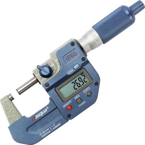 Dasqua Digitale Außenmessschraube 4410-1110-A IP65 mit doppelten IP67-Chips, Blau, Messbereich: 25-50mm - Bild 1