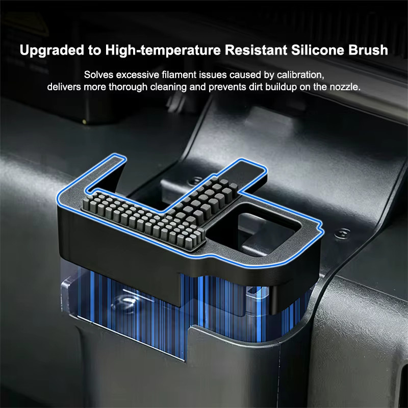Silikon-Düsenreinigungsbürste für Bambu Lab P2S 3D-Drucker in Schwarz zur Hotend-Düsenreinigung - Bild 3