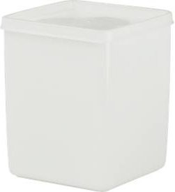 Hünersdorff Universalbehälter mit Stülpdeckel, 1,0 l, beige/weiß, B: 10,3 cm, T: 10,3 cm, H: 12,7 cm - Bild 1