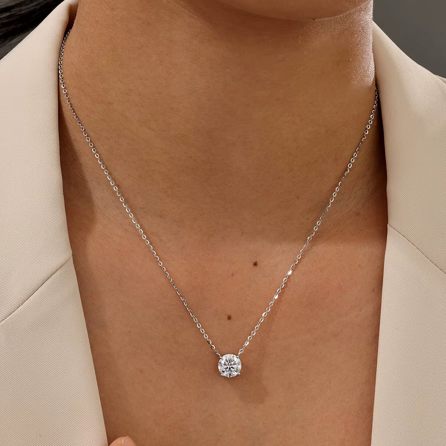 JoyceJelly Halskette, 925 Silber, Moissanit, Brillant, Damen - Bild 2