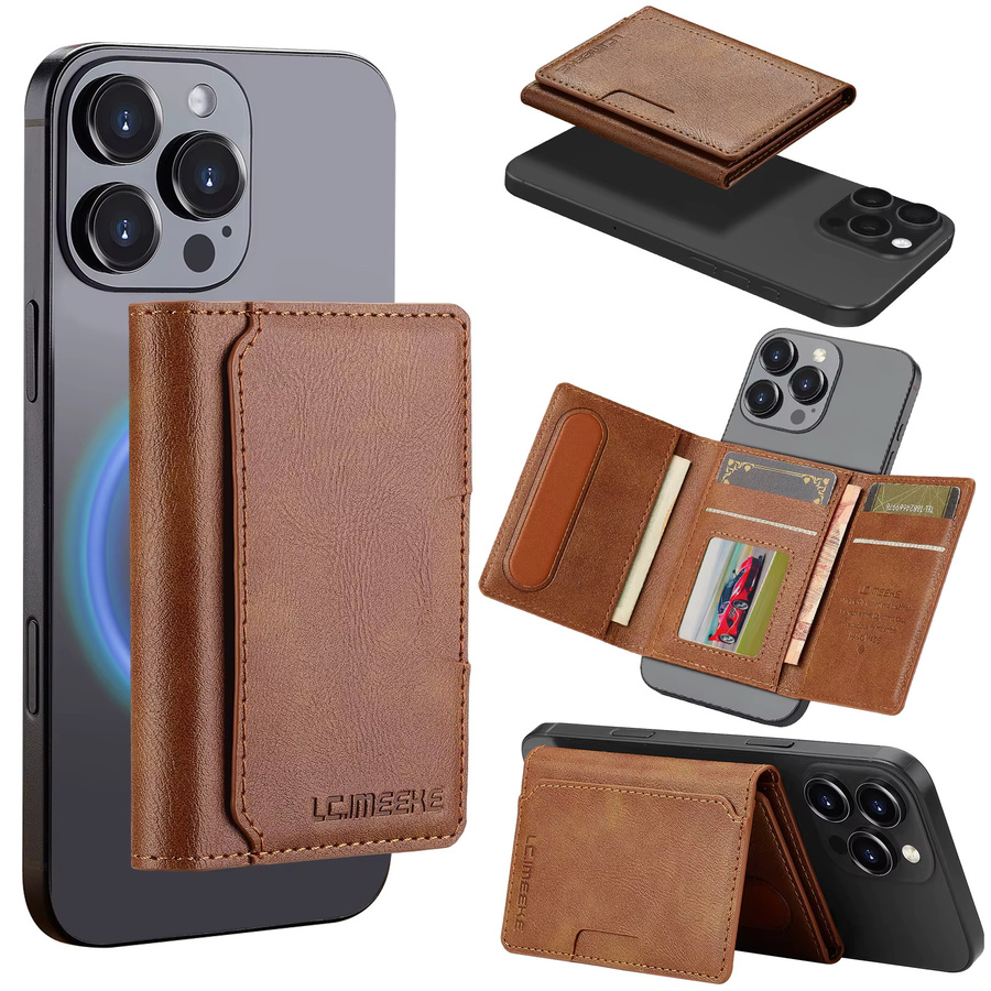 Magnetische Kartenhülle Solt aus PU Leder für iPhone, Samsung, Google und Xiaomi in Grün mit MagSafe Funktion und Kartenhalter - Bild 2
