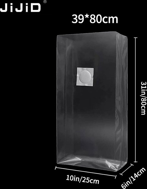 JIJID Mushroom Grow Bags Extra Large mit Filter Patch, B: 39 cm, H: 80 cm - Bild 1