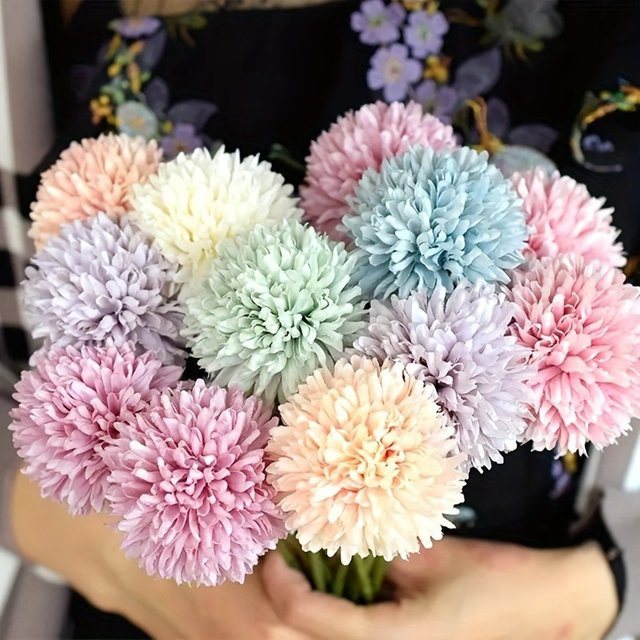 HUAYUXIANG 5er Set künstliche Hortensien in Lila für Dekoration, Hochzeit und Garten - Bild 1