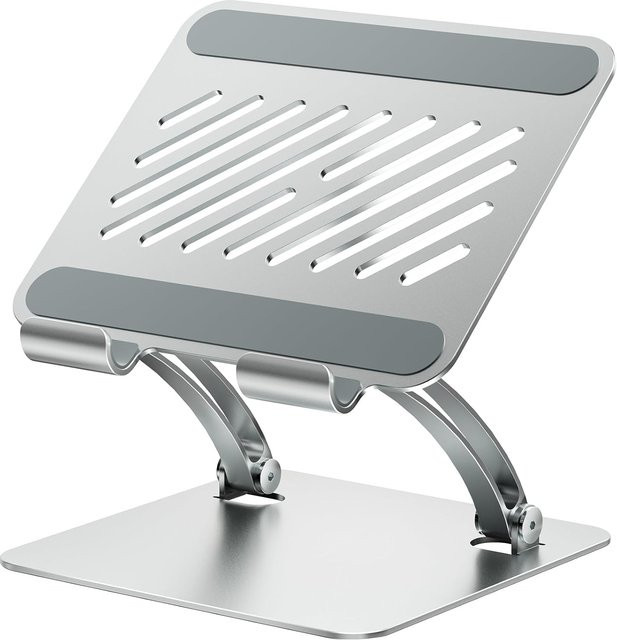 Verstellbarer Tablet-Halter-Ständer aus Aluminium in Silber, kompatibel mit 4,7–16,5 Zoll iPads und tragbaren Monitoren - Bild 1