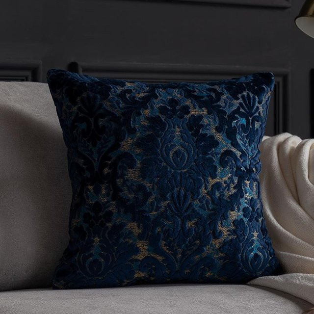 JMG Clothing Schlingenteppich Kissenbezug mit floralem Design in Blau, B/T/H: 50 x 50 x 0 cm - Bild 1