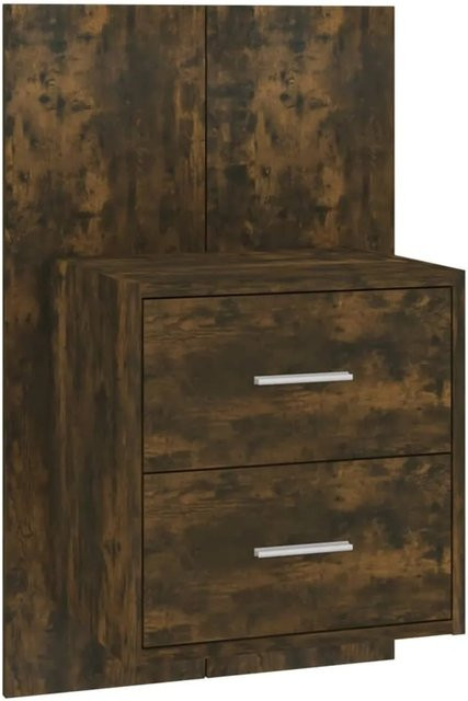 vidaXL Wand-Nachttisch Modell 2 aus Holzwerkstoff in Räuchereiche, Braun, B/T/H: 80,0 x 32,5 x 48,5 cm - Bild 1