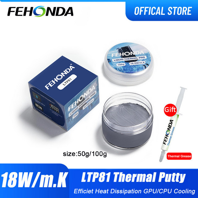 FEHONDA LTP81 Wärmeleitpaste 18 W/m.K Hochwärmeleitendes Gel für CPU und GPU zur Wärmeableitung für PS4 und PS5, 50 g - Bild 1