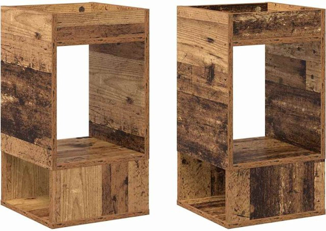 Set aus 2 Beistelltischen von vidaXL aus Holzwerkstoff in Braun im Landhausstil, H x B x T: 56 x 30 x 30 cm - Bild 1