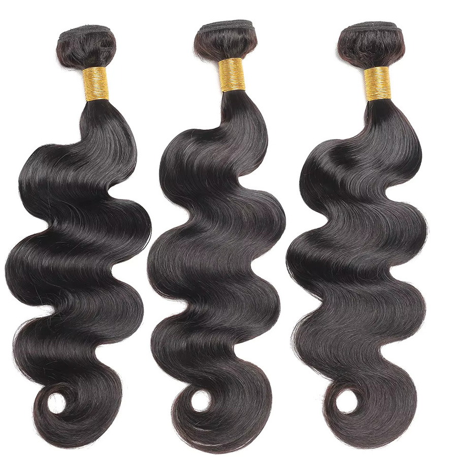 BAHW Remy Haar Extensions, Indische Haarwebart, Schwarz, 10-30 Zoll - Bild 2