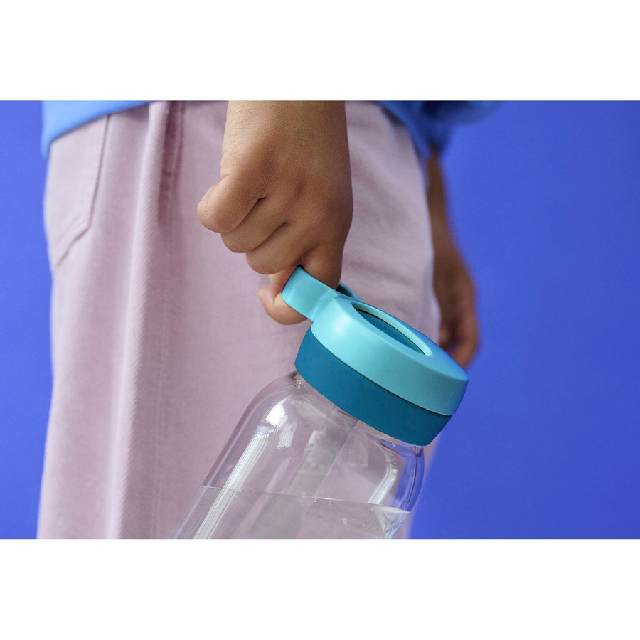 Mepal Mio Trinkflasche mit Strohhalm in Blue, 450ml - Bild 1