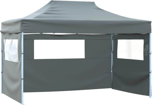 vidaXL Party-Zelt aus Oxford-Stoff in Anthrazit und Weiß mit Stahlgestell H x B x T: 315 x 291 x 431 cm - Bild 1