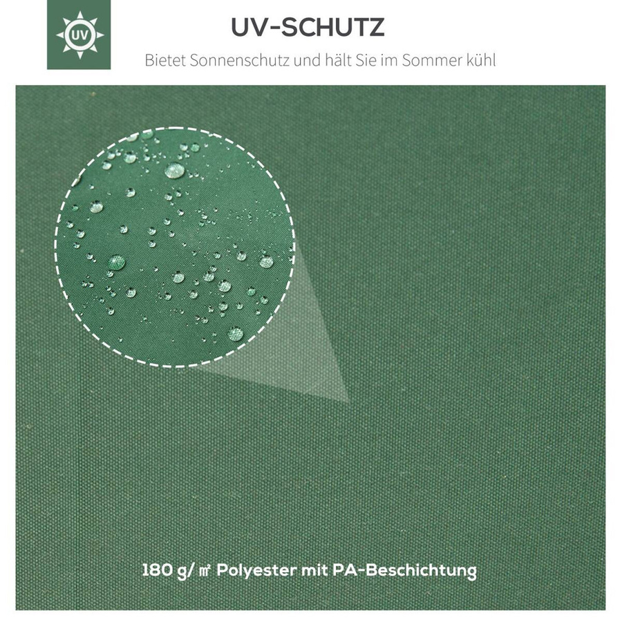Outsunny Ersatzdach für Pavillon aus Polyester in Grün - Bild 3