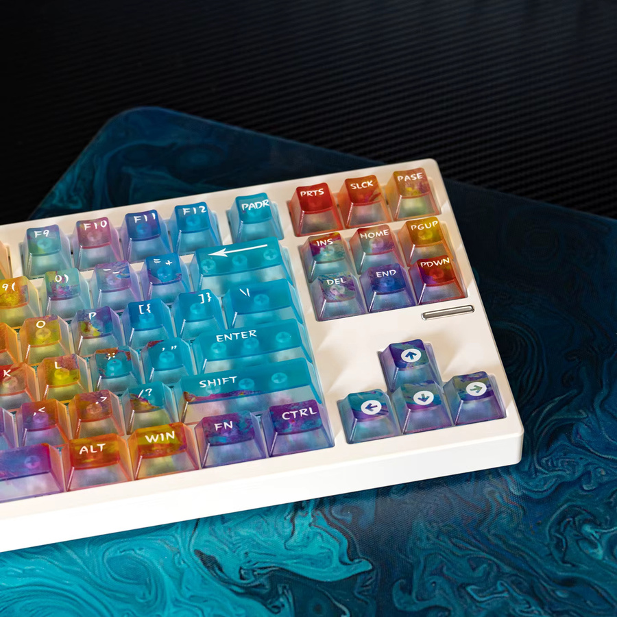Mintcaps Blue Gradient Keycaps aus transparentem PC im Cherry-Profil für mechanische MX-Tastaturen - Bild 2