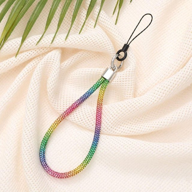 Glitzerndes Telefon Lanyard von SZwatch als Handgelenkriemen und Schlüsselanhänger zur Vermeidung von Verlust, erhältlich in den Farben Pink, Weiß und Schwarz - Bild 1