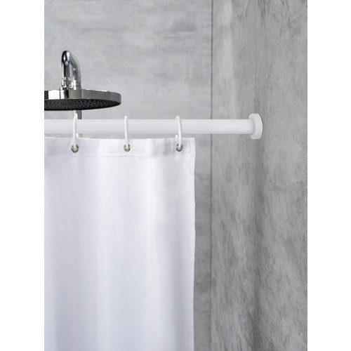 Wenko Teleskop-Duschstange Luz aus Aluminium und Edelstahl, Weiß, Breite: 70 cm - 115 cm - Bild 3