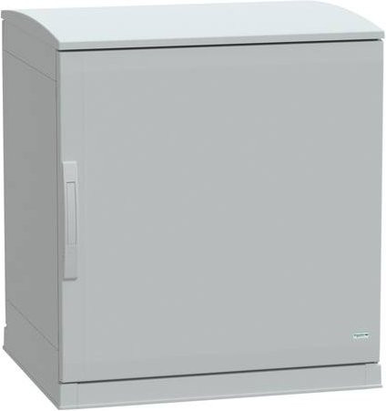 Schneider Electric Polyestergehäuse bodenstehend in Grau mit offenem Sockel und Abdeckung B: 75 cm, T: 75 cm, H: 62 cm IP44 - Bild 1