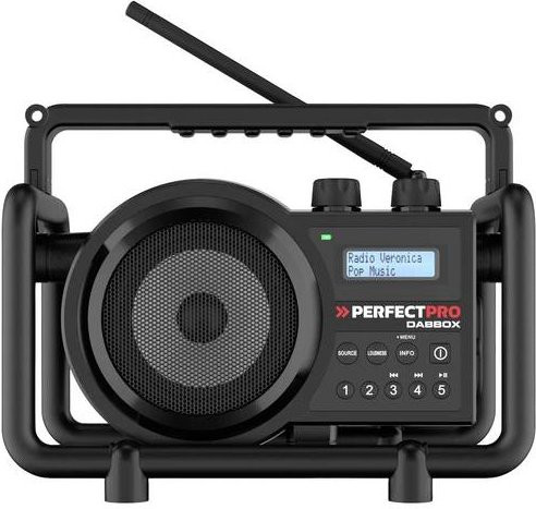 PerfectPro DABBOX Baustellenradio mit DAB+, UKW, Bluetooth und AUX in Schwarz - Bild 1