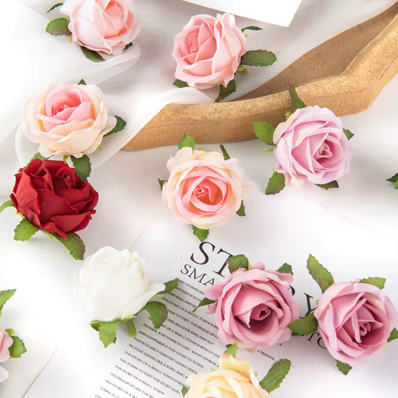 TTCY Künstliche Seidenrosen Köpfe für DIY Dekoration, Hochzeit und Weihnachten - Bild 1