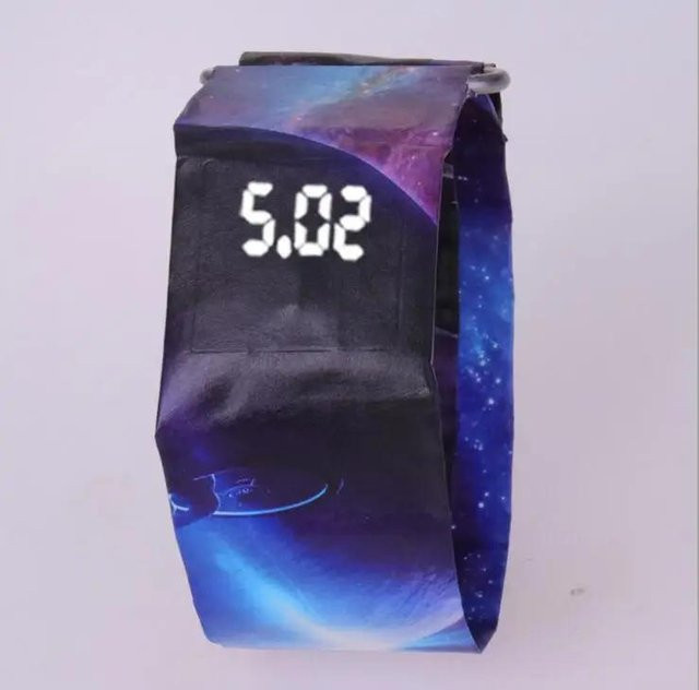 Voricas Digitaluhr, Kunststoff, Grau, Herren - Bild 1