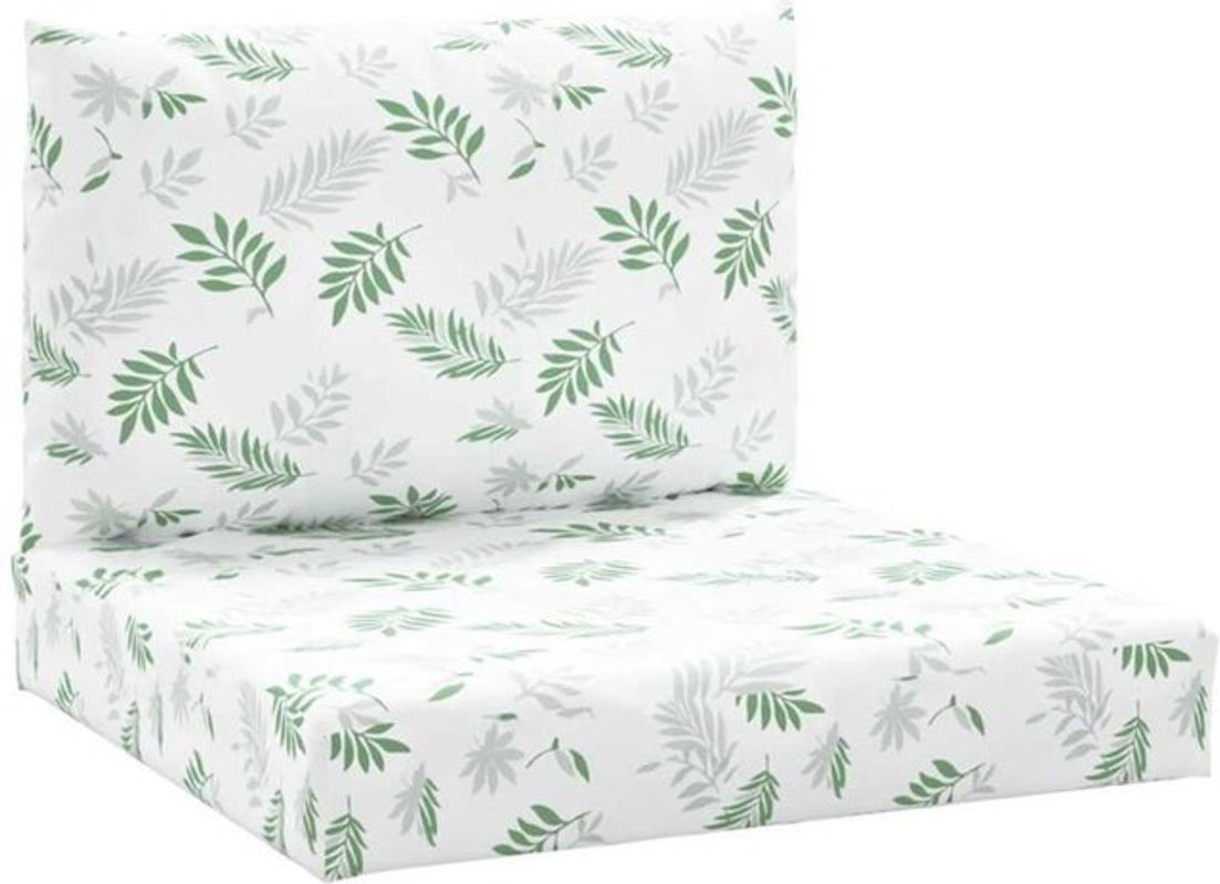 2er-Set Palettenkissen von vidaxl mit Blumenmuster aus buntem Oxford-Gewebe, quadratisch, 60 x 60 cm - Bild 1
