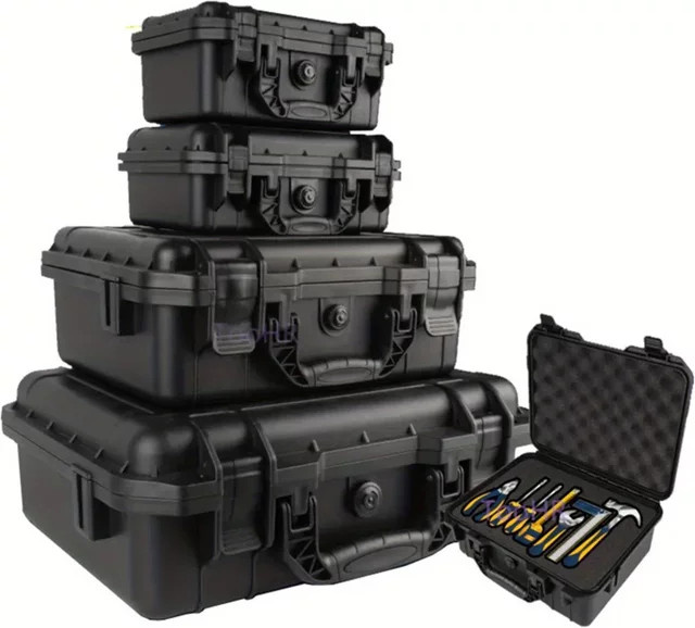 FNICEL Werkzeugkoffer wasserdicht mit vorgeschnittenem Schaumstoff, schwarzer Hardware-Organizer und Schutztasche - Bild 1