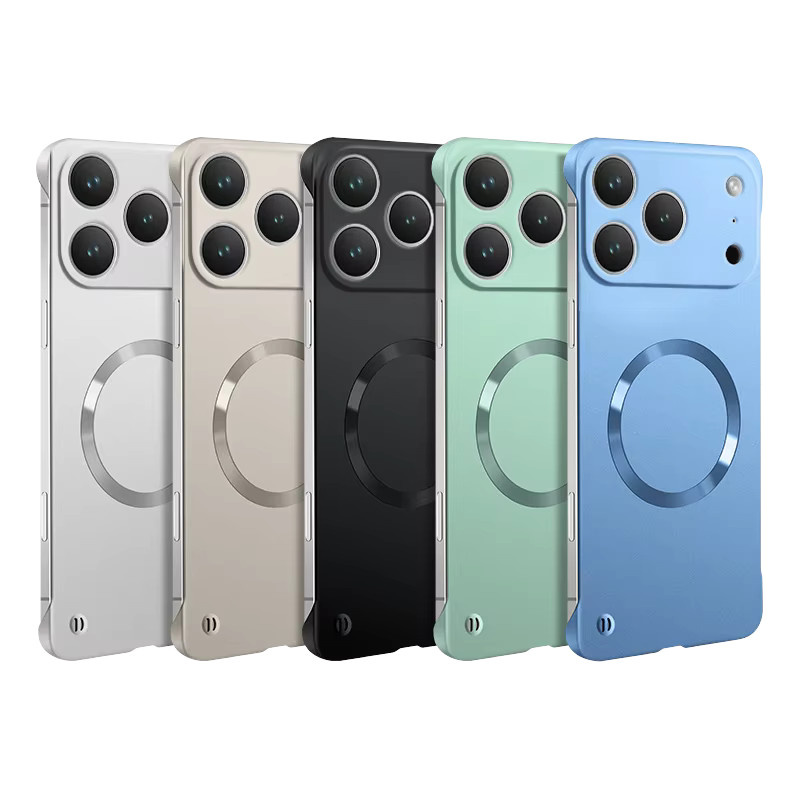 szHAIyu Magnetische Rahmenlose PC-Handyhülle in Silber für iPhone 11 bis iPhone 17 Pro Max mit MagSafe Kompatibilität und Matt-Finish - Bild 6