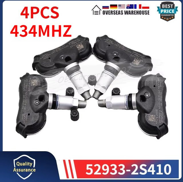 GANGLE 4er Set Reifendrucksensor für Hyundai Ix35 [LM] und Tucson, 434 MHz, Ersatzteil 52933-2S410 52933-2S400 - Bild 1
