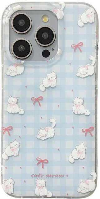 Handyhülle für iPhone 15 Pro und 16 Pro Max mit Sommer Design Herz Karo Schleife Hase Apfel in Mehrfarbig - Bild 1