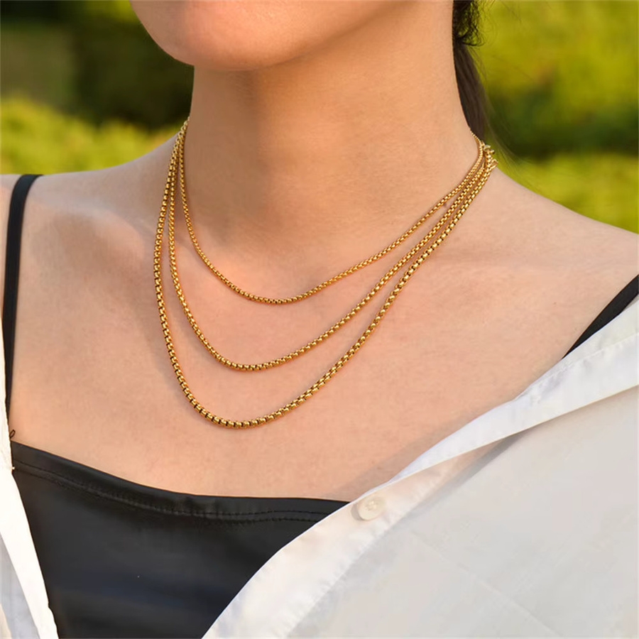 MAGIC ZONE Halskette Edelstahl, Gold, Unisex - Bild 1