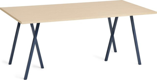 HAY Loop Stand Table in Blau mit Esche und pulverbeschichtetem Stahl für Büro und Esszimmer - Bild 1