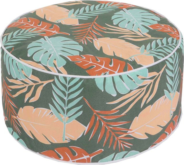 Aufblasbarer Sitzhocker MCW G31 Blatt-Design für In- und Outdoor, Bunt, B/T/H: 29 x 55 cm - Bild 1