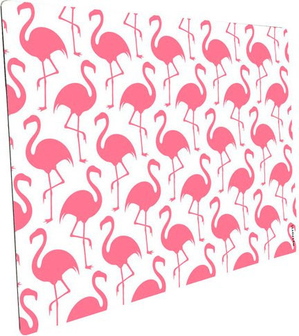 mySPOTTI Mini-Spritzschutz Flamingo Pattern white aus Aluverbund B/T/H: 41,0 x 59,0 cm - Bild 1