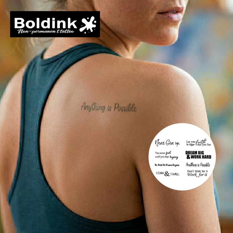 BOLDINK Buchstaben-Tattoo-Aufkleber, Unisex - Bild 2