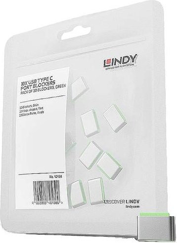 Lindy USB-C Port Blocker 10er Set Grün ohne Schlüssel 40438 - Bild 1