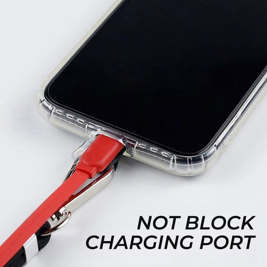 VORTNGLE Universeller mobiler Umhängegurt aus Nylon in Schwarz mit verstellbarem Halsband und Anti-Verlust-Lanyard für iPhone und Xiaomi - Bild 5