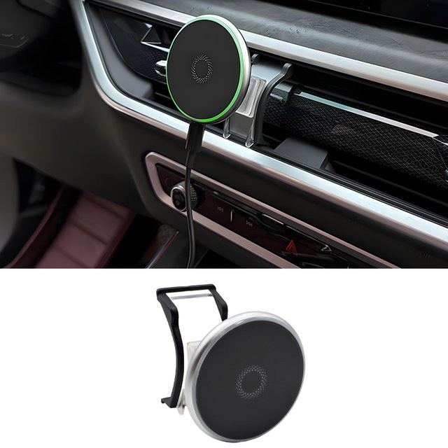 ATDTING Magnetische Handyhalterung mit kabellosem Ladegerät für BMW X5 und X6 G05 G06, Schwarz - Bild 1