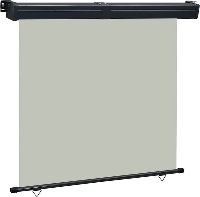 vidaXL Balkon-Seitenmarkise aus Polyester in Grau, B/H: 175 x 250 cm - Bild 1