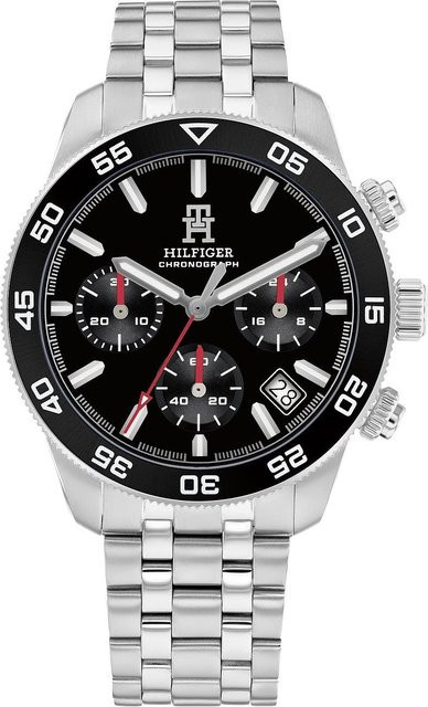 Tommy Hilfiger Armbanduhr, Quarz, Edelstahl, 44 mm, Herren, silber - Bild 1