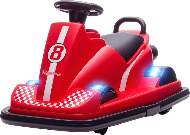 AIYAPLAY Bumper Car Elektroauto mit Musik und LED Rot für 3-8 Jahre - Bild 1