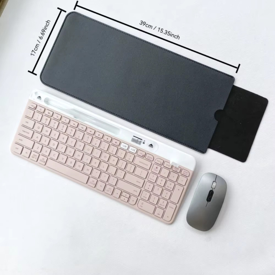 Schutzhülle aus PU-Leder für Logitech K580 kabellose Tastatur, stoßfeste und staubdichte Aufbewahrungstasche in Schwarz - Bild 2