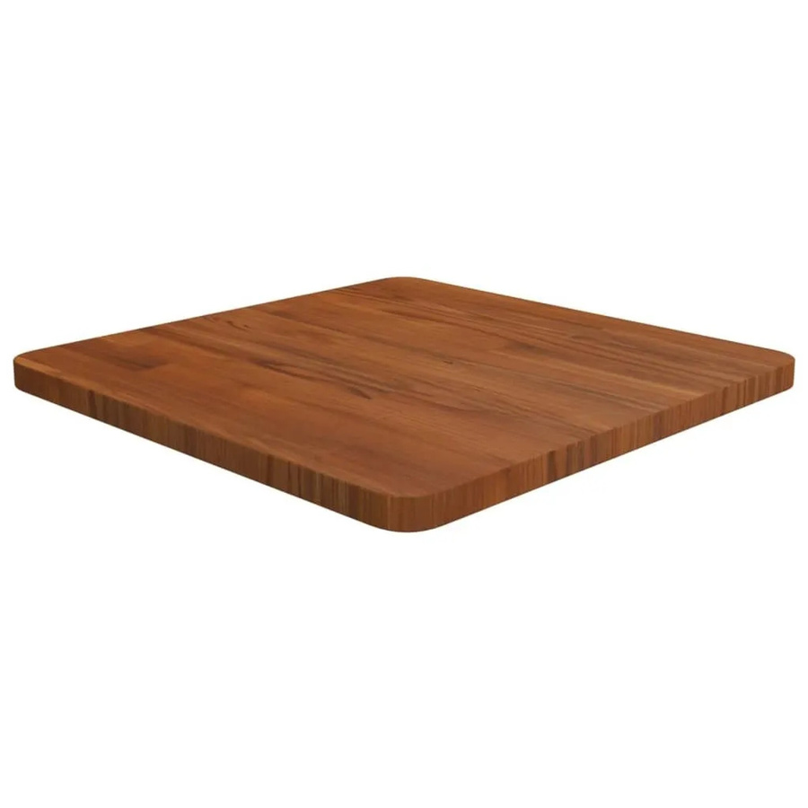 vidaXL Tischplatte quadratisch aus Eiche Holz Dunkelbraun B/T: 50 x 50 cm, Höhe: 2,5 cm - Bild 2