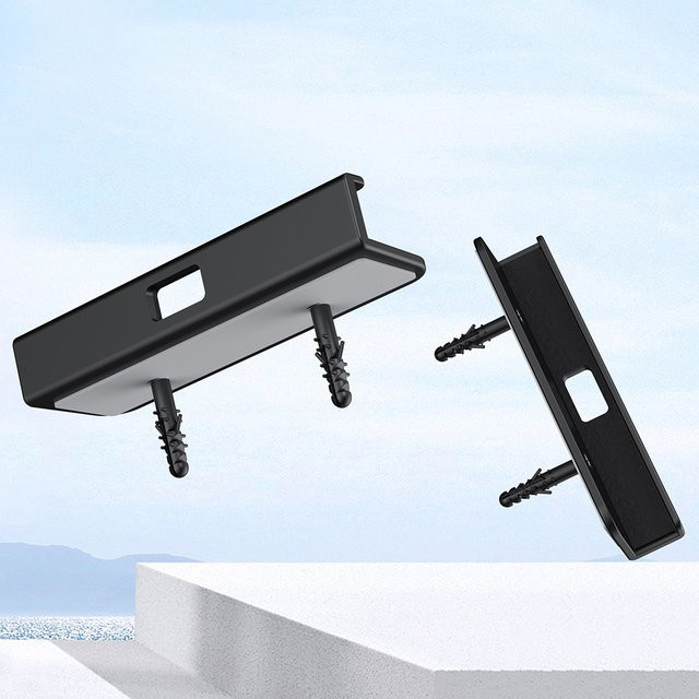 2er Set Wandhalterung für Tablet und Smartphone zur Montage per Kleber oder Schrauben in Schwarz und Weiß für iPad, iPhone, Samsung, Xiaomi und Lenovo - Bild 1