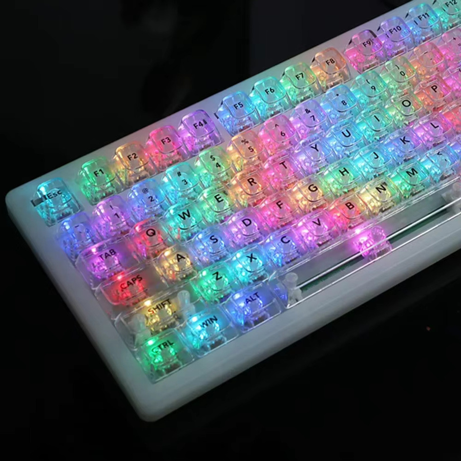 Bunte volltransparente Tastenkappen aus PC im OEM-Profil für mechanische Gaming-Tastaturen mit MX-Switches, 115 Tasten - Bild 2
