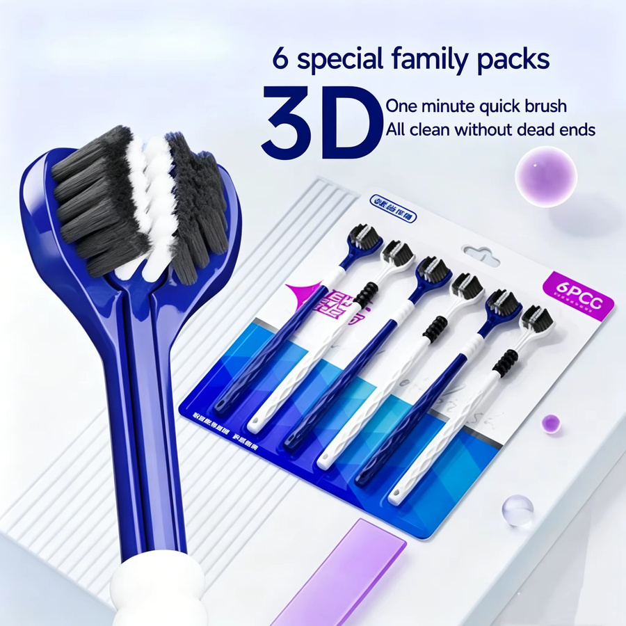 Coup 3D-Handzahnbürste, 6 Stück, U-förmig, weich, Unisex - Bild 5