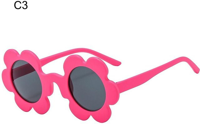Yiran Health & Beauty Sonnenbrille, Rund, Vollrand, Kunststoff, Pink, Damen - Bild 1