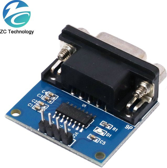 MAX3232 RS232 zu TTL Serial Port Konverter Modul mit DB9 Stecker in Blau für Arduino - Bild 1