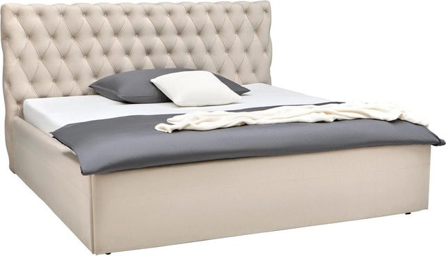 Mömax Polsterbett Katar in Beige mit Stoffbezug, Breite: 180 cm, Tiefe: 200 cm - Bild 1