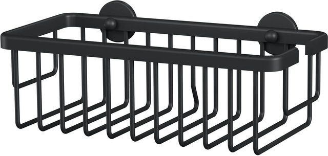 tesa Aluxx Duschkorb aus Aluminium in Schwarz Matt inklusive Klebelösung - Bild 1