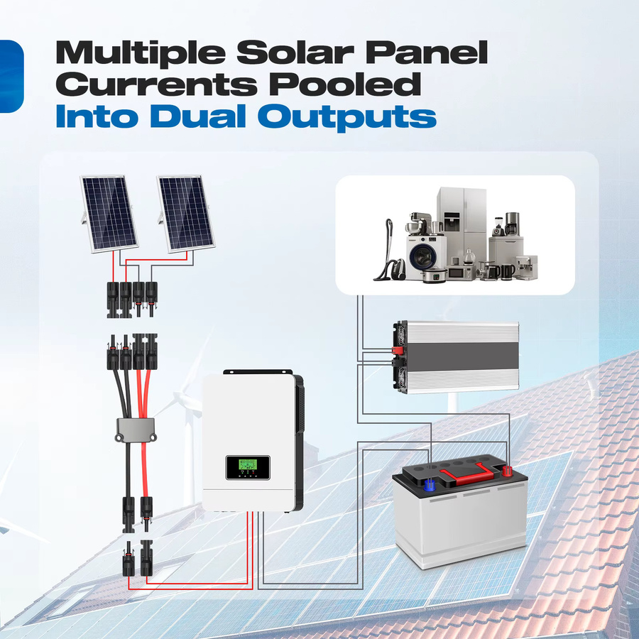 Y-Verzweigungs-Solarstecker 10 AWG für Solarmodule als 2/4/6/8-fach Splitter in Schwarz für Boote und Wohnmobile - Bild 3