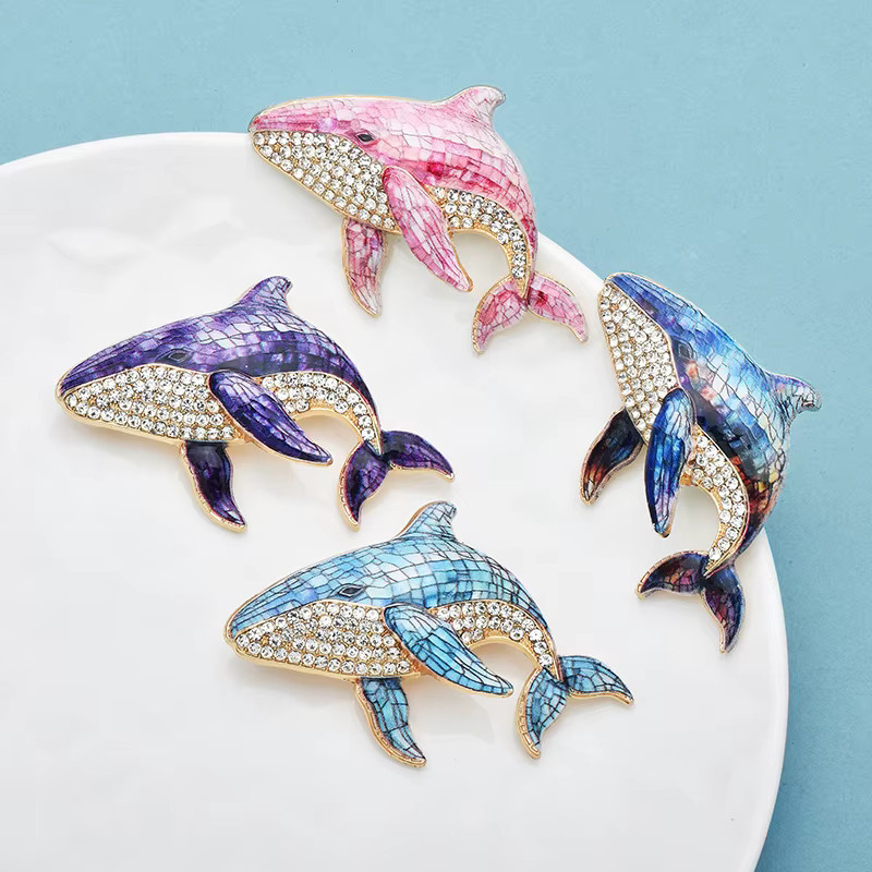 Wuli&baby Brosche, Strass-Wal, Damen - Bild 2
